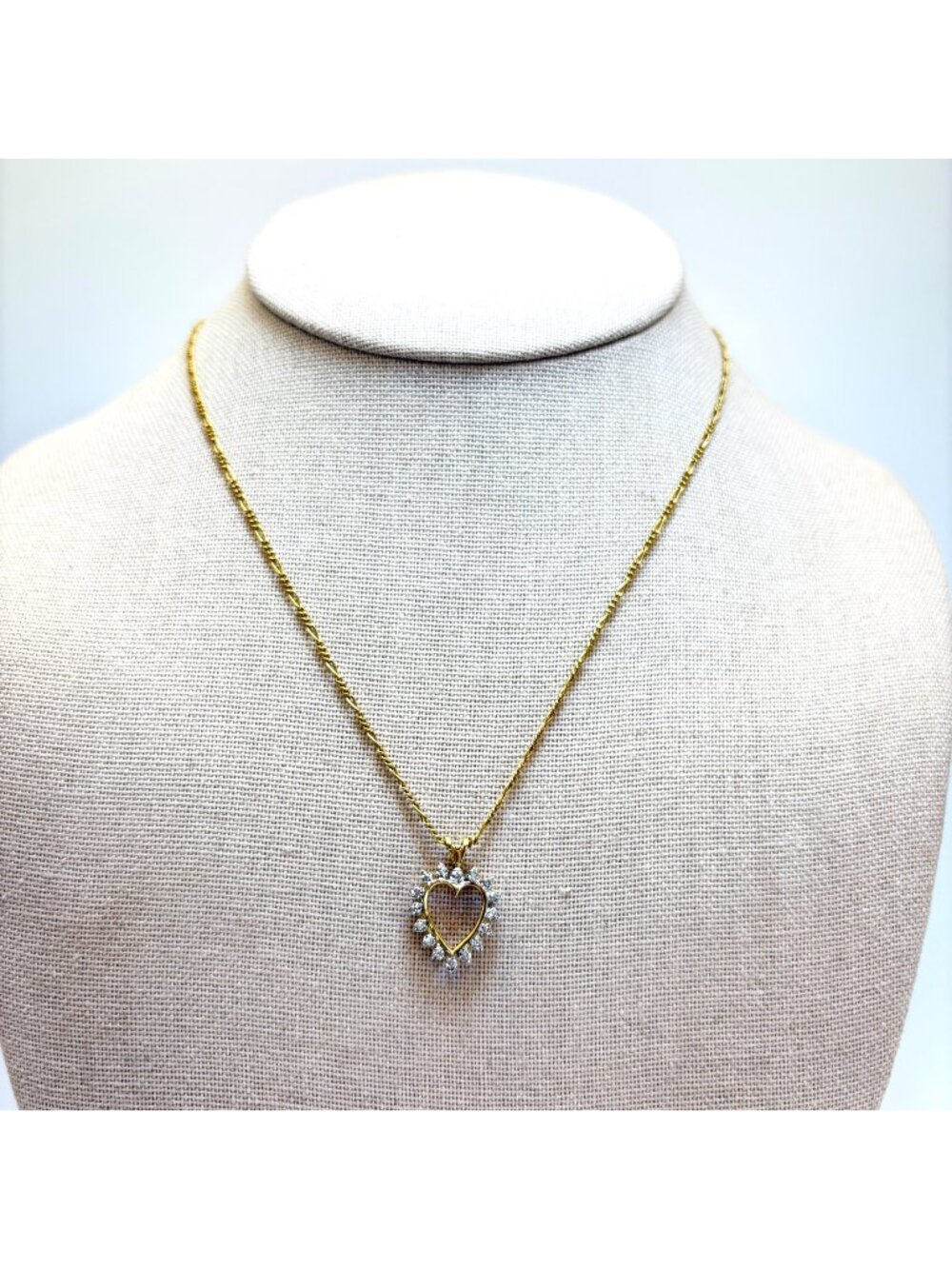 Natural Diamond Heart Pendant Necklace 14k Gold Filled Size 17" Length